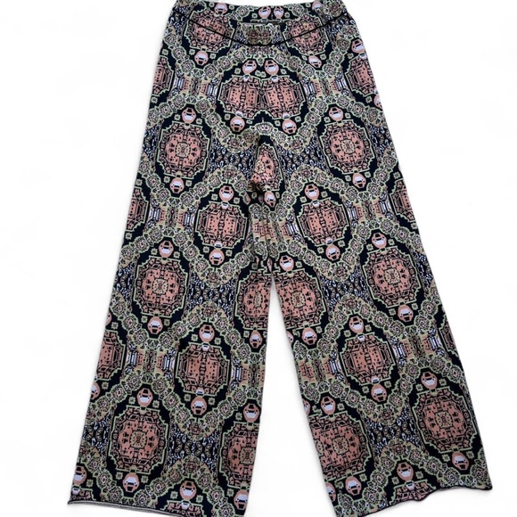 Free People Pants - Free People Sun In The West Wide Leg Pants | Size L | Boho Knit